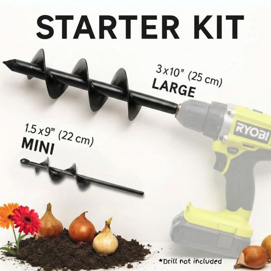 Quick-Plant Heavy-Duty Auger Drill Bit, Metal Garden Tool