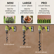 Quick-Plant Heavy-Duty Auger Drill Bit, Metal Garden Tool