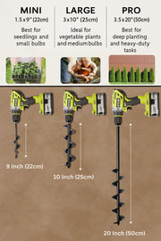 Quick-Plant Heavy-Duty Auger Drill Bit, Metal Garden Tool